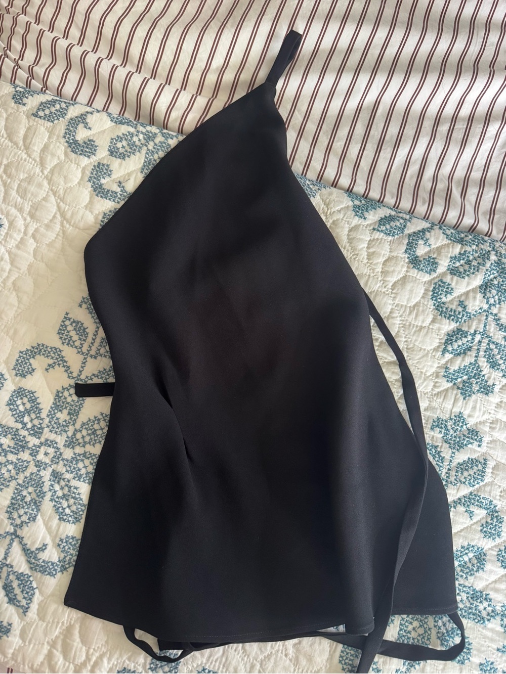 Black Asymmetric One Shoulder Open Back Women's Top